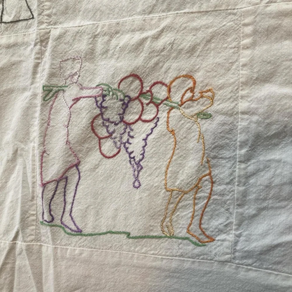 Vintage quilt topper